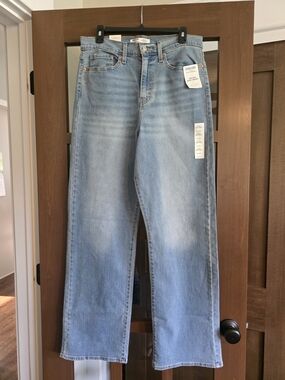 Signature by Levi Strauss Light Blue High-Rise Loose Straight Jeans Sz 10/w30